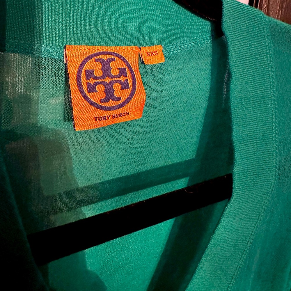 Tory Burch Sheer Shrunken Simone Cardigan